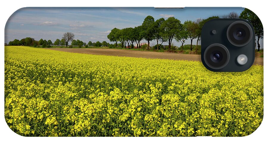 Field iPhone Case featuring the photograph Scenic field of canola by Ewa Olek
