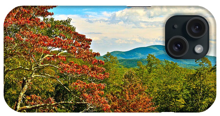 Scenic Mountain Overlook iPhone Case featuring the photograph Scenic Overlook Blue Ridge Parkway by The James Roney Collection