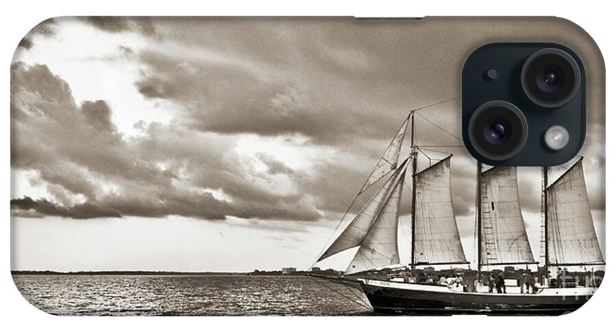 Tall Ship iPhone Case featuring the photograph Schooner Pride Tallship Charleston SC by Dustin K Ryan