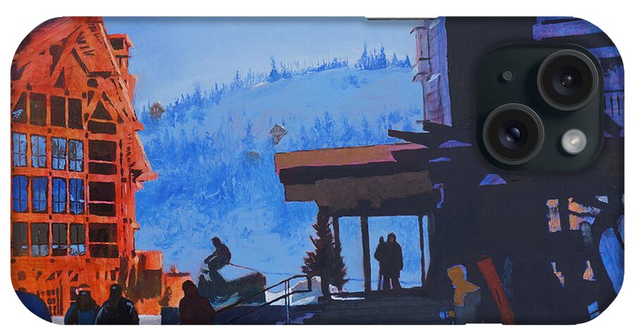 Schweitzer iPhone Case featuring the painting Schweitzer Village by Robert Bissett