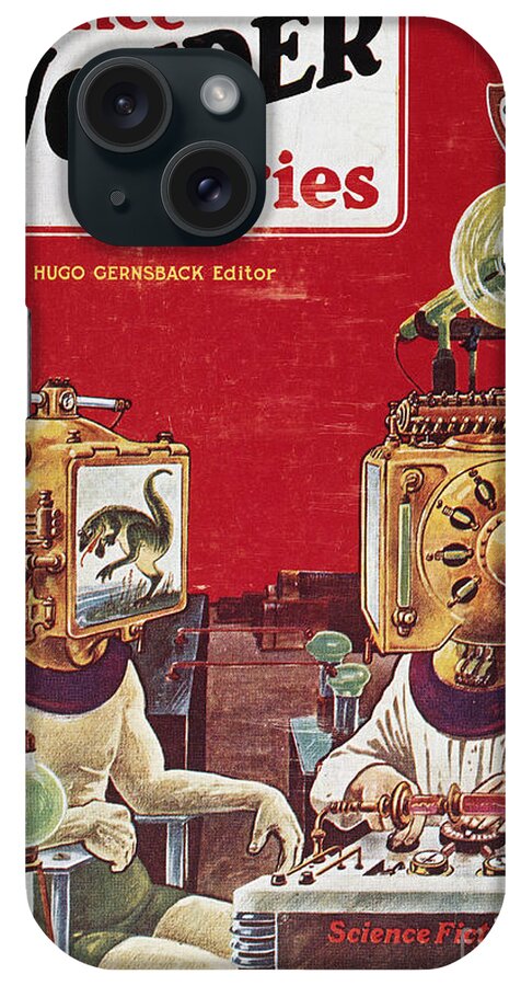 1929 iPhone Case featuring the drawing Science Fiction Cover, 1929 by Granger
