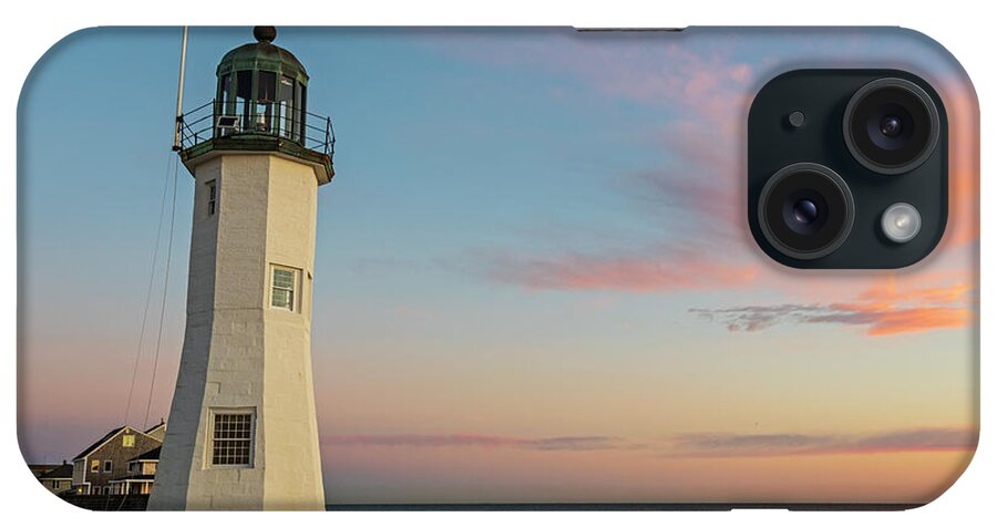 Scituate iPhone Case featuring the photograph Scituate Lighthouse Scituate Massachusetts South Shore at Sunrise by Toby McGuire