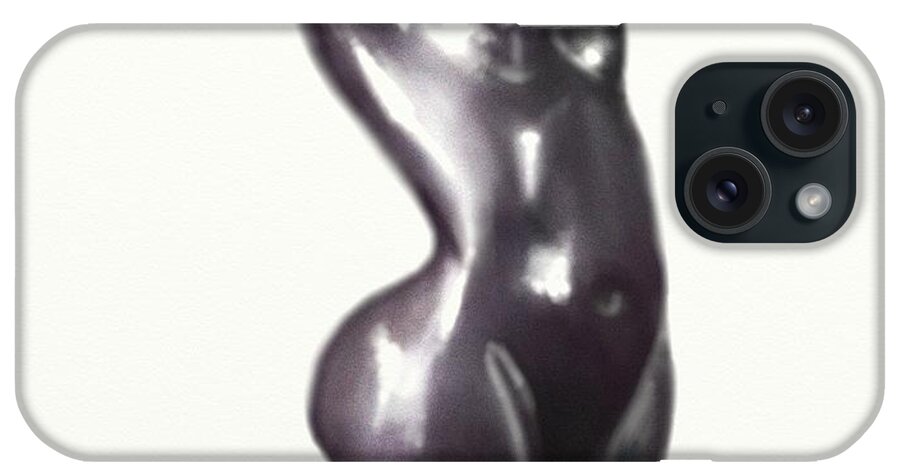 Statue iPhone Case featuring the digital art Sculptured Satin by Ellen Dawson