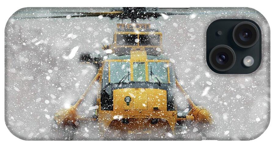 Sikorsky iPhone Case featuring the digital art Sea King Snow by Airpower Art