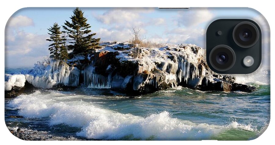 Hollow Rock iPhone Case featuring the photograph Sea Smoke at Hollow Rock by Sandra Updyke