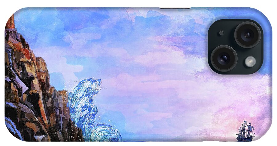  iPhone Case featuring the painting Sea stories 2 by Andrzej Szczerski