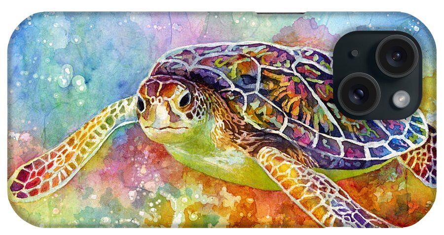 Turtle iPhone Case featuring the painting Sea Turtle 3 by Hailey E Herrera