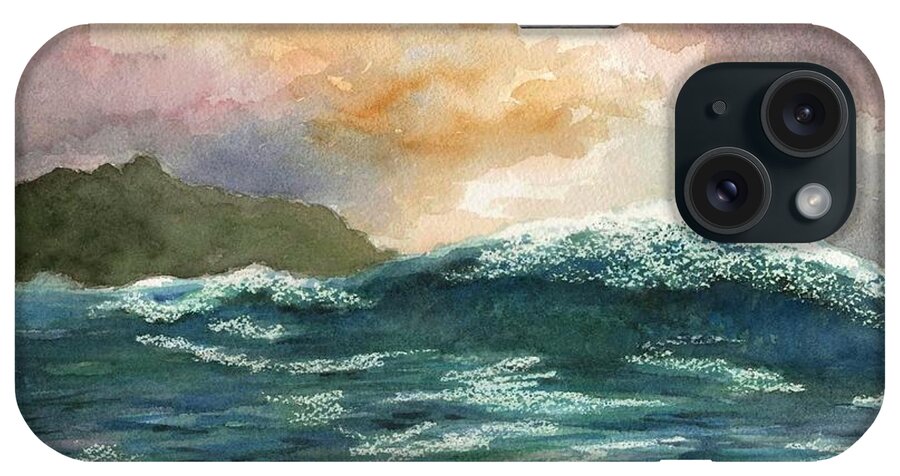 Sea iPhone Case featuring the painting Sea View 264 by Lucie Dumas