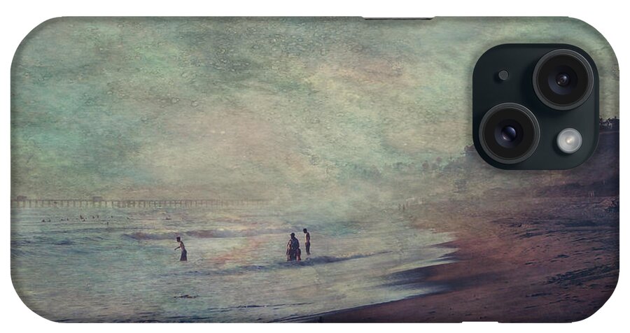 Beach iPhone Case featuring the digital art Searching the Sands by Sarah Vernon
