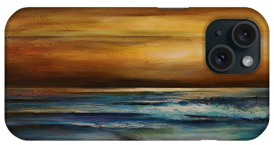 Seascape iPhone Case featuring the painting Seascape 1 by Michael Lang