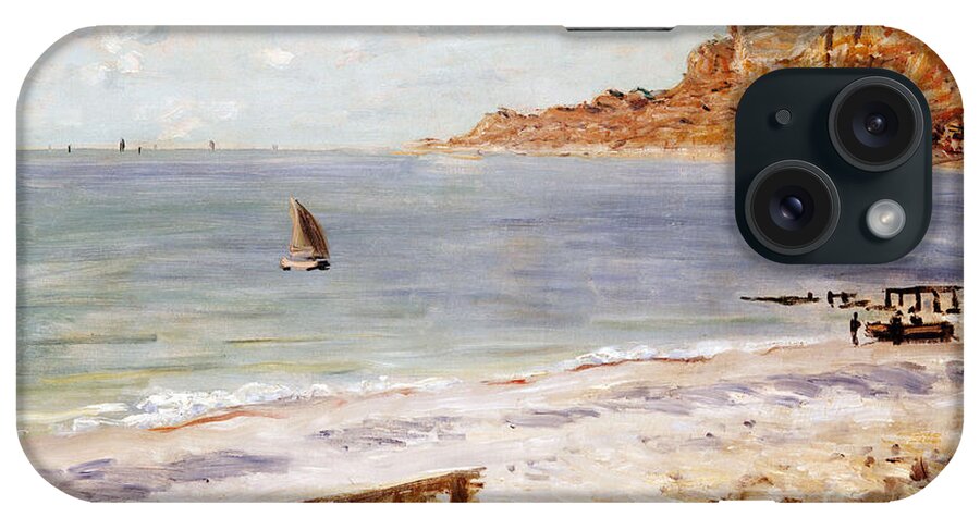 Seascape At Sainte-adresse By Claude Monet iPhone Case featuring the painting Seascape at Sainte Adresse by Claude Monet