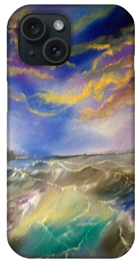 Art Seascape iPhone Case featuring the painting Seascape#1 by Raymond Doward