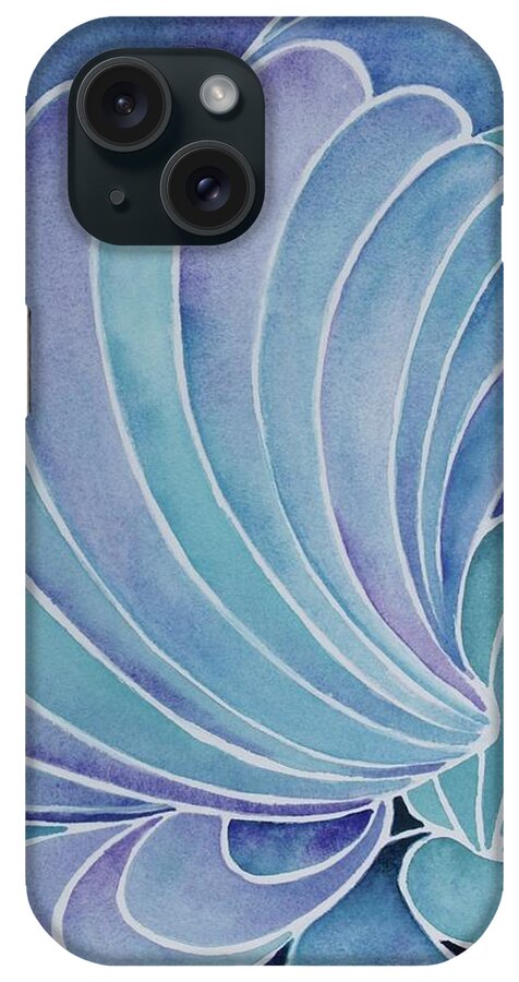 Seashell iPhone Case featuring the painting Seashell Abstract 2 by Lael Rutherford