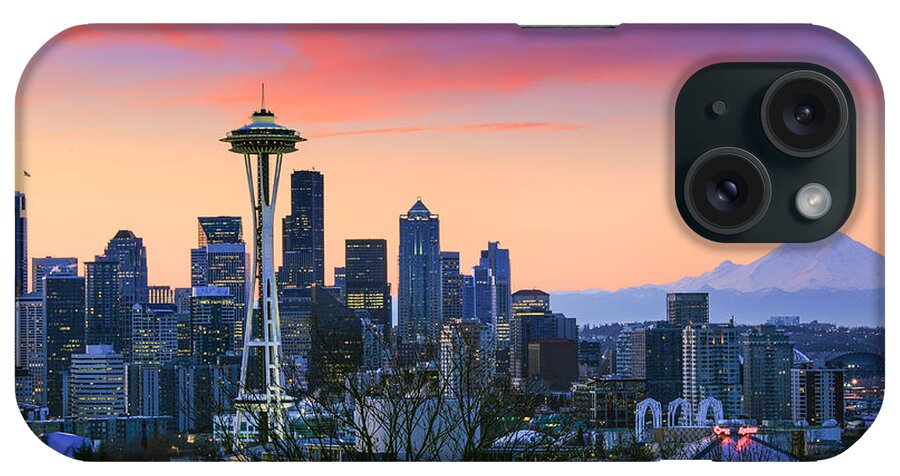 Seattle iPhone Case featuring the photograph Seattle Waking Up by Inge Johnsson