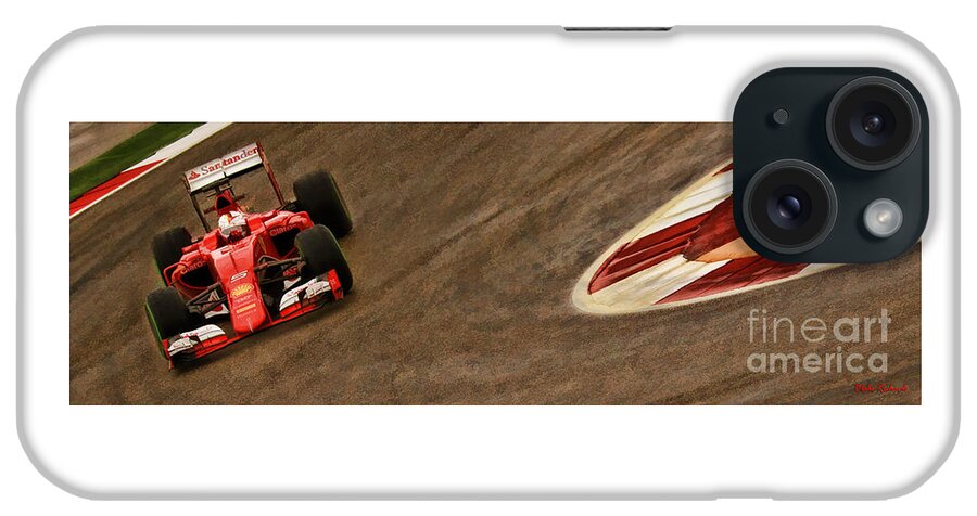 Sebastian Vettel iPhone Case featuring the photograph Sebastian Vettel Turns Down To 15 by Blake Richards