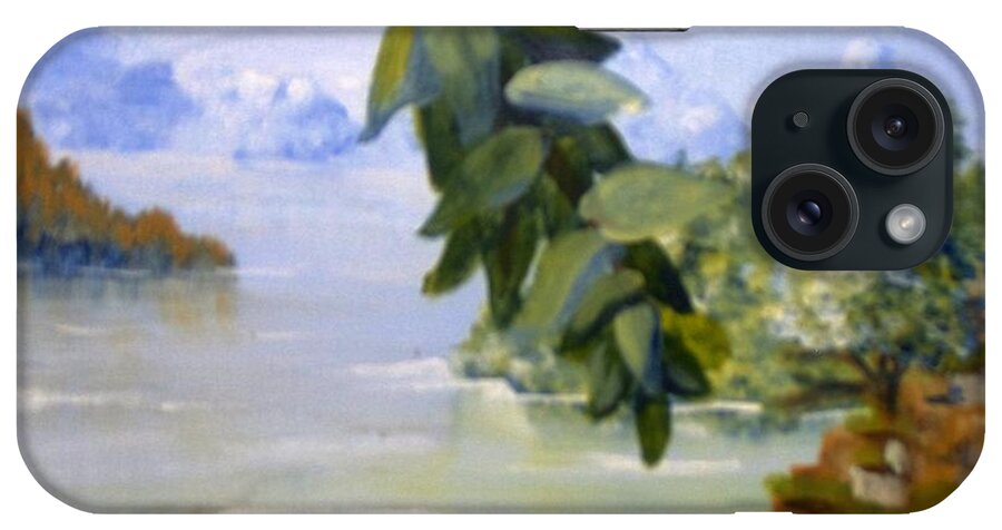 Landscape iPhone Case featuring the painting Secret Paradise by Saundra Johnson