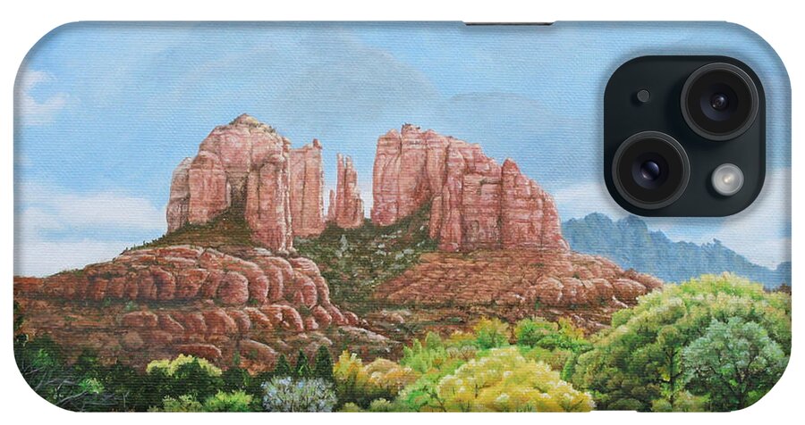Sedona iPhone Case featuring the painting Sedona AZ by Mike Ivey