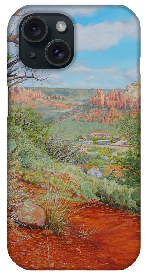 Sedona iPhone Case featuring the painting Sedona Trail by Mike Ivey