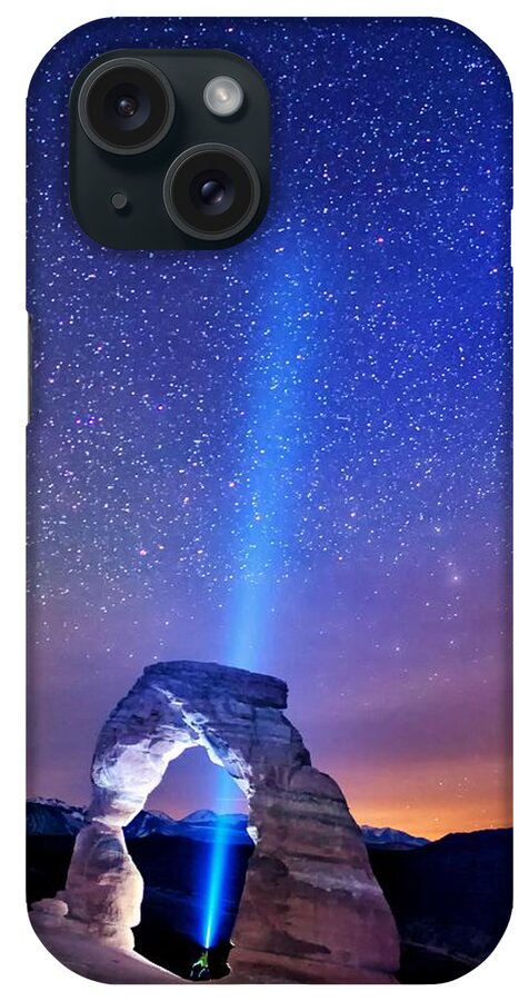 Night Sky iPhone Case featuring the photograph See the Stars - black board by OLena Art by Lena Owens - Vibrant DESIGN