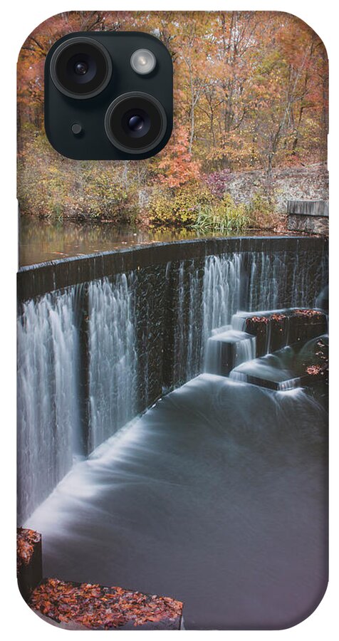Seely's Pond iPhone Case featuring the photograph Seely's Pond Waterfall by Lisa Blake