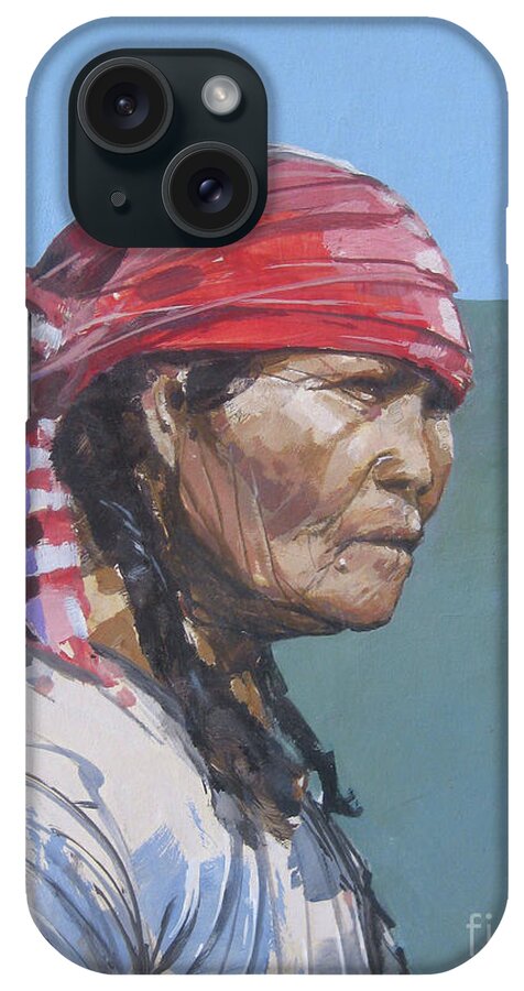 Seminole Indian iPhone Case featuring the painting Seminole 1987 by Bob George
