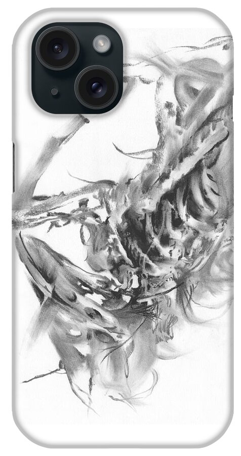 Figurative iPhone Case featuring the drawing Senescence 8 by Paul Davenport