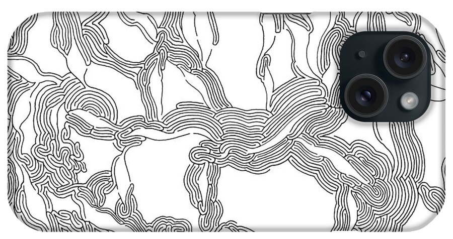 Mazes iPhone Case featuring the drawing Sensations by Steven Natanson