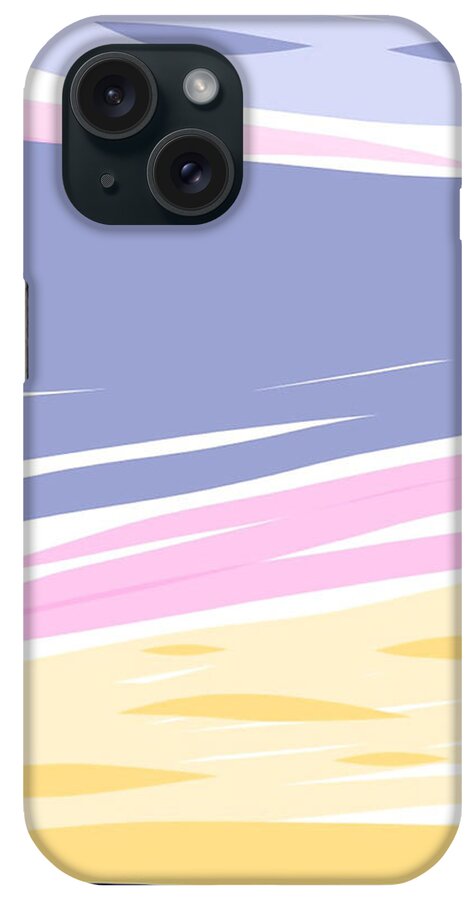 Digital iPhone Case featuring the digital art September 26th 2017 - Evening Sky I by Annekathrin Hansen
