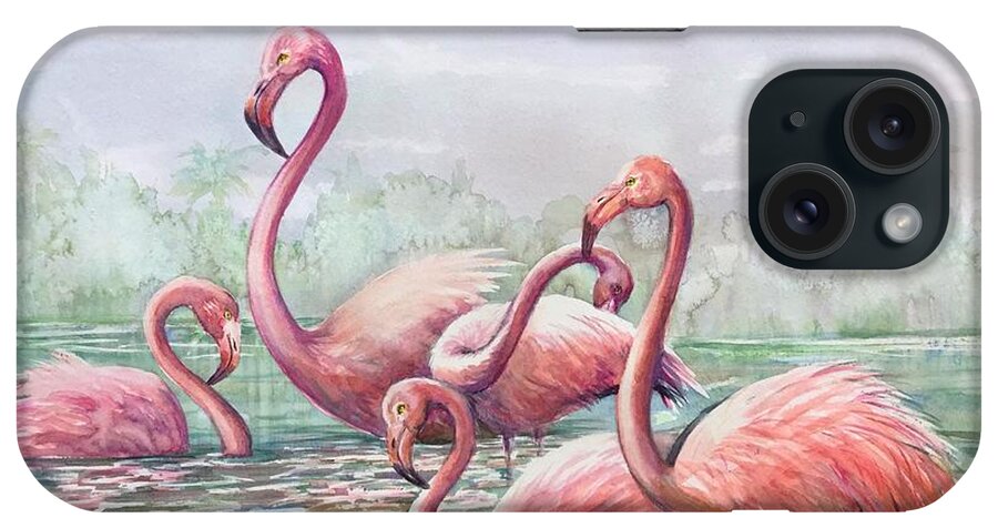 Lake iPhone Case featuring the painting Serenity 8 by Katerina Kovatcheva