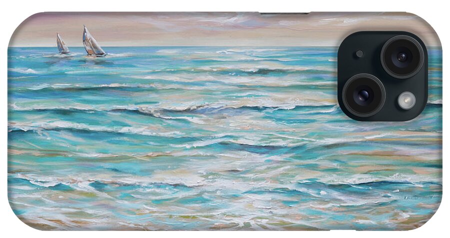 Surf iPhone Case featuring the painting Serenity by Linda Olsen