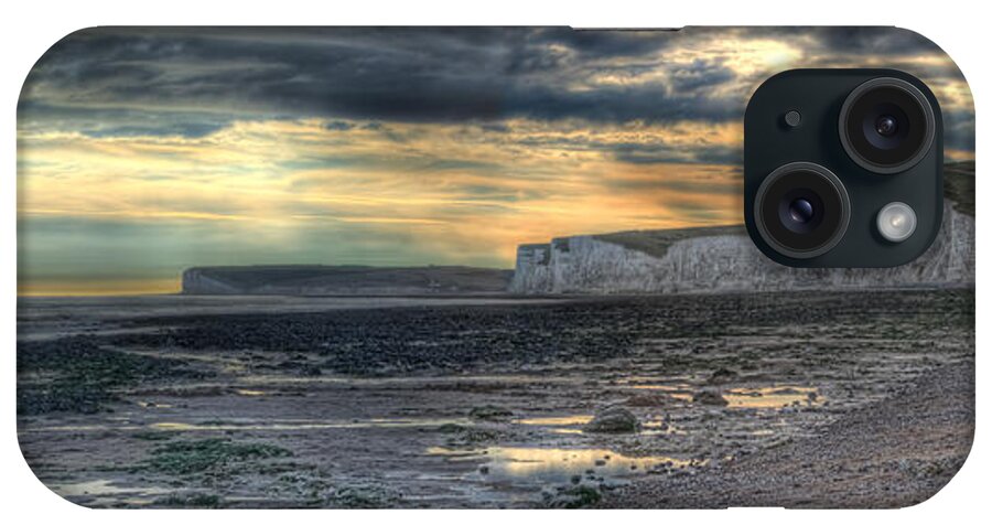 Beach iPhone Case featuring the photograph Seven Sisters - Panorama by Ann Garrett