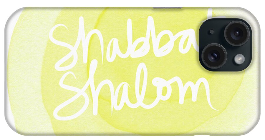 Shabbat Shalom iPhone Case featuring the painting Shabbat Shalom Sun Drop - Art by Linda Woods by Linda Woods