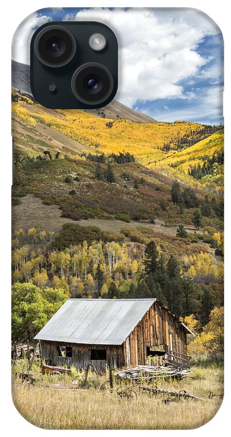 Autumn iPhone Case featuring the photograph Shack with Relics by Denise Bush