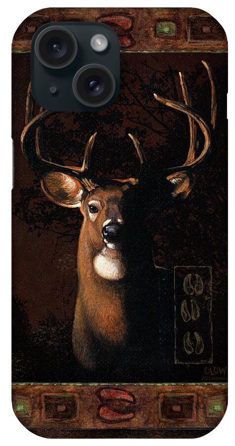 Wildlife iPhone Case featuring the painting Shadow deer by JQ Licensing
