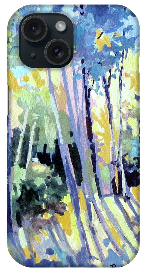 Landscape iPhone Case featuring the painting Shadowed Walk by Rae Andrews