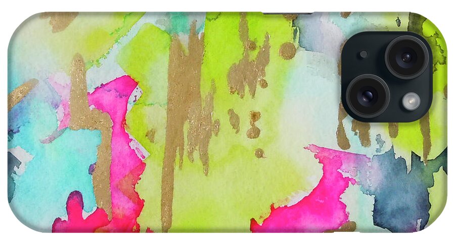 Watercolor Painting iPhone Case featuring the painting Shadow's N Gloss by Roleen Senic