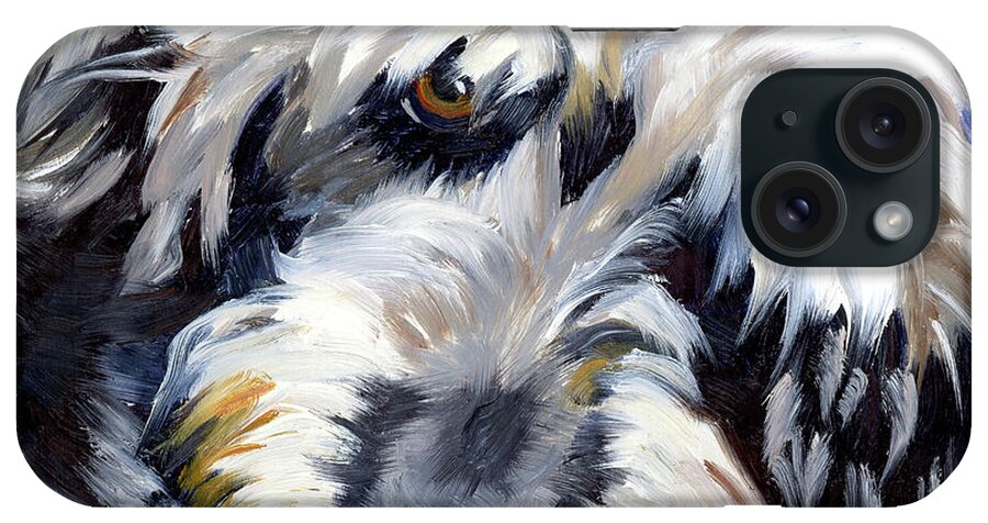Dog iPhone Case featuring the painting Shaggy Dog by Alice Leggett