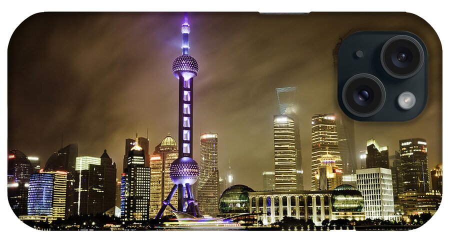 Cityscape iPhone Case featuring the photograph Shanghai Skyline by Chris Cousins
