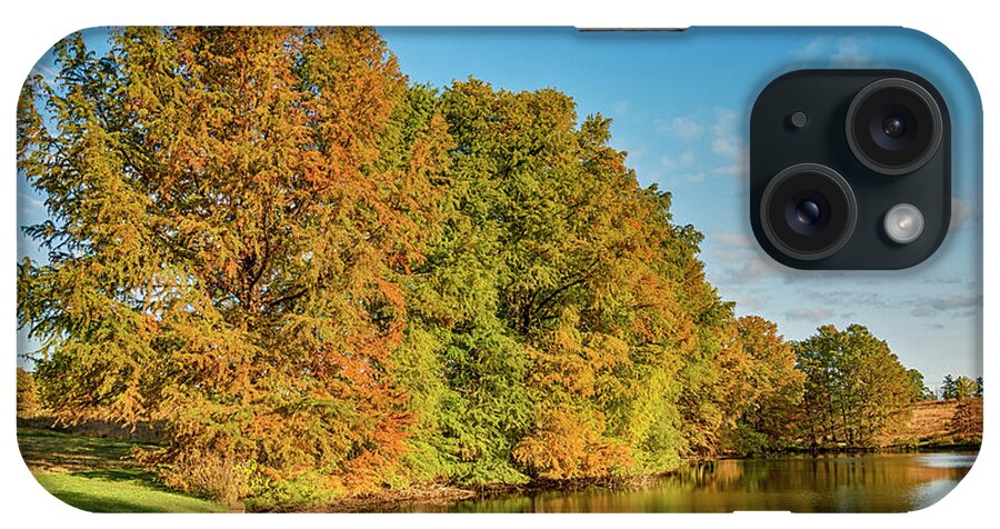 Midwest iPhone Case featuring the photograph Shaw Nature Reserve Pinetum Lake 7R2_DSC2617_10242017 by Greg Kluempers