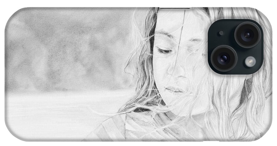 Portrait iPhone Case featuring the drawing Shayla by Shevin Childers