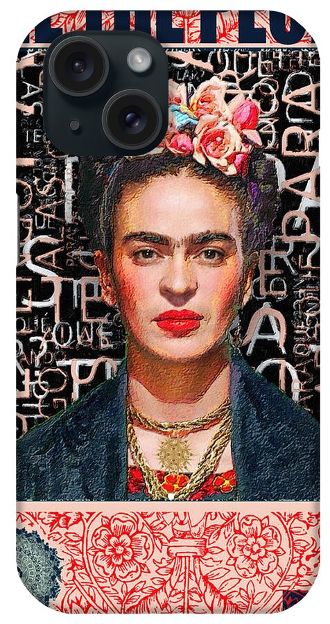 Smile iPhone Case featuring the painting She The People Frida by Tony Rubino