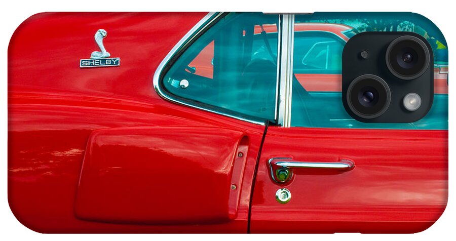 Ford iPhone Case featuring the photograph Red Shelby Mustang Side View by Stuart Row