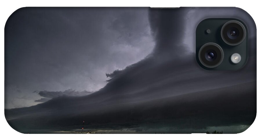 Storm iPhone Case featuring the photograph Shelf and Vertical Cloud by Paul Brooks