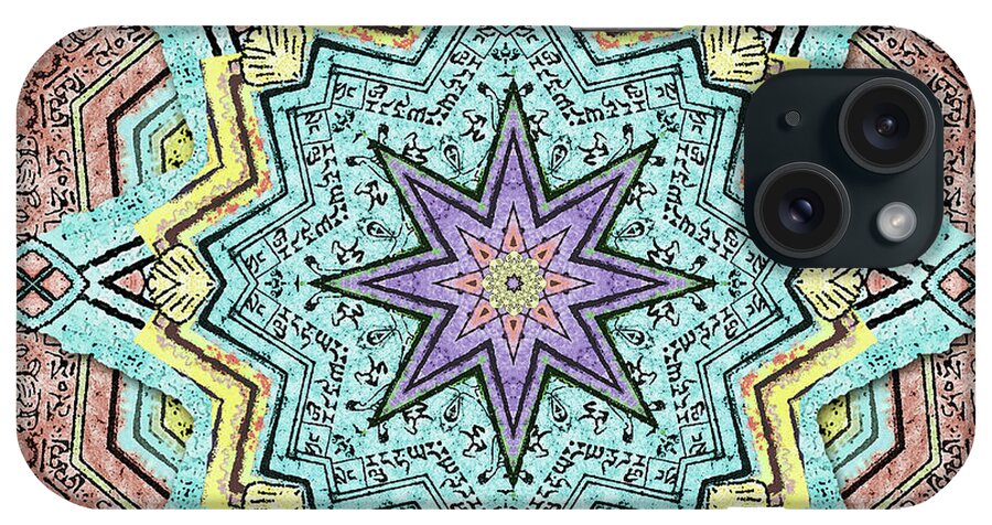 Mandala iPhone Case featuring the digital art Shell Star Mandala by Deborah Smith
