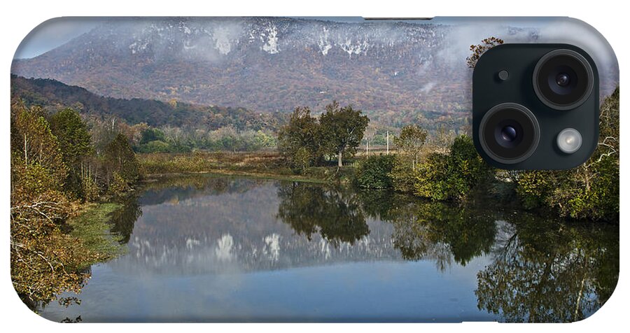 shenandoah River iPhone Case featuring the photograph Shenandoah River South Fork - snow on the mountains - Virginia by Brendan Reals