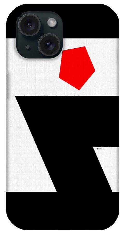Rafael Salazar; Artwork; Shiatsu; Japanese; Massage; Finger Pressure; Red; Black; White iPhone Case featuring the painting Shiatsu by Rafael Salazar