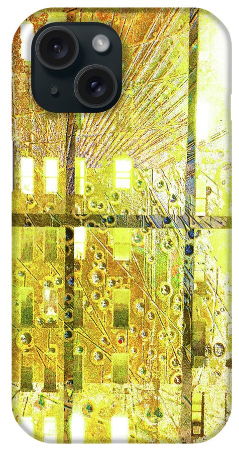 Front iPhone Case featuring the mixed media Shine A Light by Tony Rubino