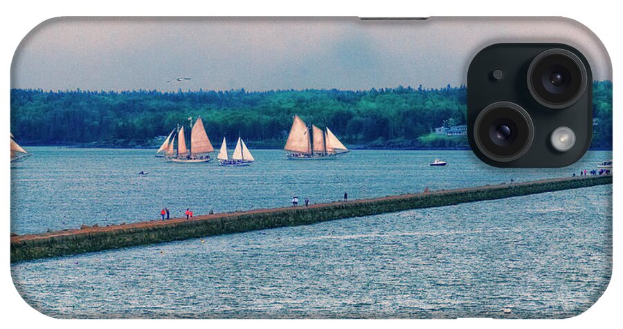Maine Lobster Boats iPhone Case featuring the photograph Ships By The SamOset by Tom Singleton