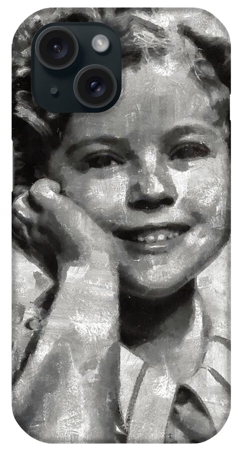 Hollywood iPhone Case featuring the painting Shirley Temple by Mary Bassett by Esoterica Art Agency