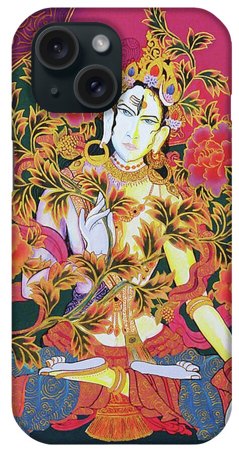 Spirituality iPhone Case featuring the painting Shiva Shakti Yin and Yang by Guruji Aruneshvar Paris Art Curator Katrin Suter